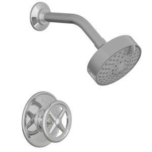 Phylrich WORKS Pressure Balance Shower Set – Cross Handle 220-21 – Polished Chrome