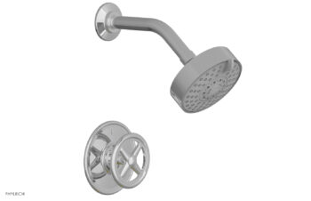 Phylrich WORKS Pressure Balance Shower Set - Cross Handle 220-21 - Polished Chrome