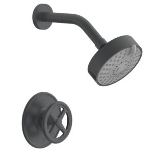 Phylrich WORKS Pressure Balance Shower Set – Cross Handle 220-21 – Gun Metal