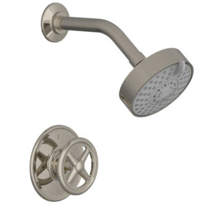 Phylrich WORKS Pressure Balance Shower Set – Cross Handle 220-21 – Polished Nickel