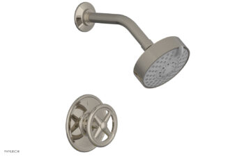 Phylrich WORKS Pressure Balance Shower Set - Cross Handle 220-21 - Polished Nickel