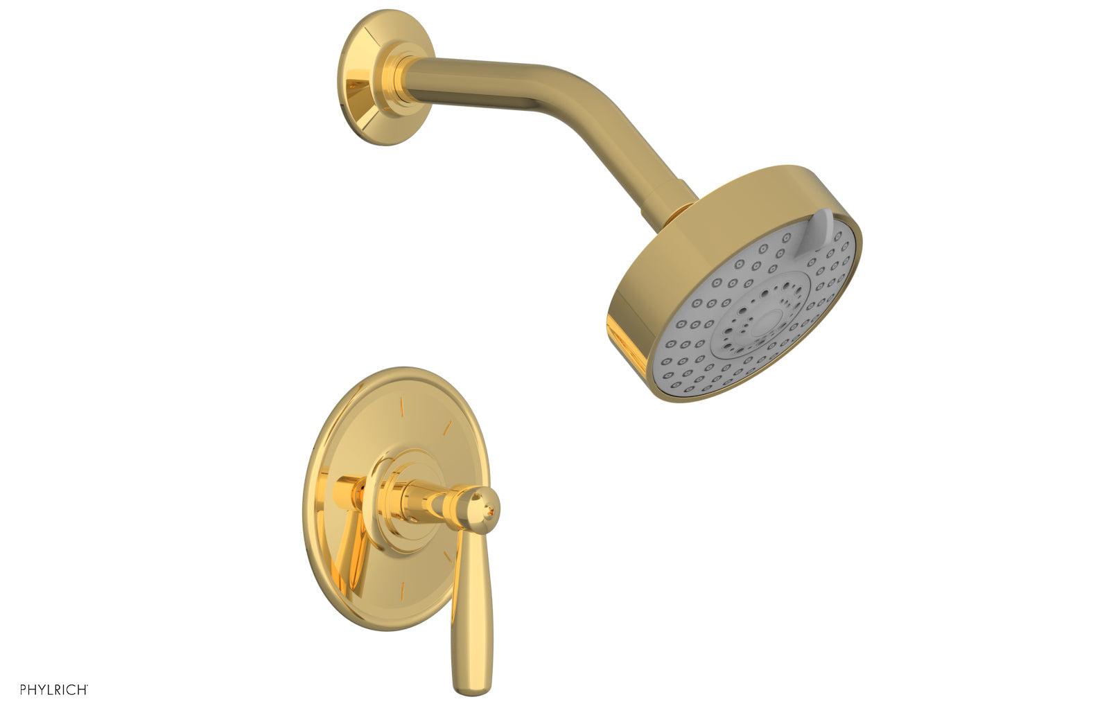 Phylrich WORKS Pressure Balance Shower Set - Lever Handle 220-22 - Polished Gold