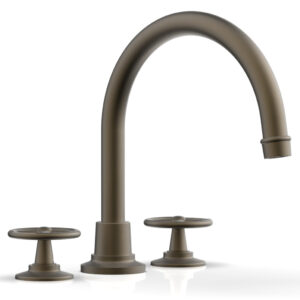 Phylrich WORKS Deck Tub Set – High Spout Cross Handles 220-40 – Architectural Bronze