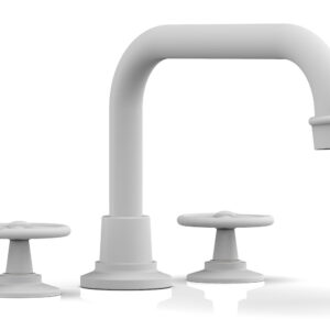 Phylrich WORKS Deck Tub Set – Cross Handles 220-42 – Satin White