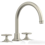 Phylrich WORKS Deck Tub Set - High Spout Cross Handles 220-40 - Burnished Nickel
