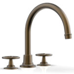 Phylrich WORKS Deck Tub Set - High Spout Cross Handles 220-40 - Old English Brass