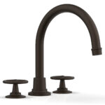 Phylrich WORKS Deck Tub Set - High Spout Cross Handles 220-40 - Antique Bronze