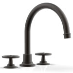 Phylrich WORKS Deck Tub Set - High Spout Cross Handles 220-40 - Oil Rubbed Bronze