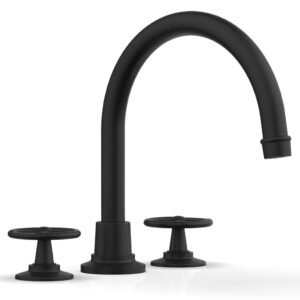 Phylrich WORKS Deck Tub Set – High Spout Cross Handles 220-40 – Matte Black