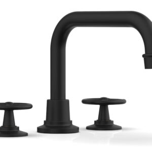 Phylrich WORKS Deck Tub Set – Cross Handles 220-42 – Matte Black
