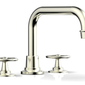 Phylrich WORKS Deck Tub Set – Cross Handles 220-42 – Satin Nickel