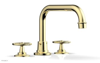 Phylrich WORKS Deck Tub Set - Cross Handles 220-42 - Polished Brass