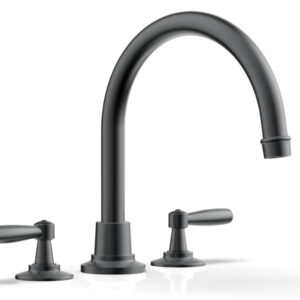 Phylrich WORKS Deck Tub Set – High Spout Lever Handles 220-41 – Gun Metal