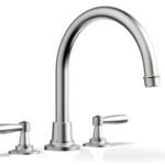 Phylrich WORKS Deck Tub Set - High Spout Lever Handles 220-41 - Satin Chrome