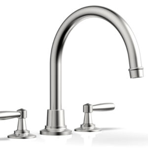 Phylrich WORKS Deck Tub Set – High Spout Lever Handles 220-41 – Satin Chrome