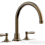 Phylrich WORKS Deck Tub Set - High Spout Lever Handles 220-41 - Antique Brass