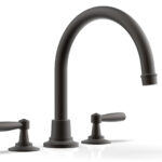Phylrich WORKS Deck Tub Set - High Spout Lever Handles 220-41 - Oil Rubbed Bronze
