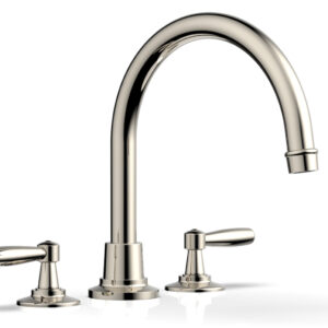 Phylrich WORKS Deck Tub Set – High Spout Lever Handles 220-41 – Polished Nickel