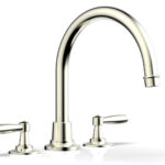 Phylrich WORKS Deck Tub Set - High Spout Lever Handles 220-41 - Satin Nickel