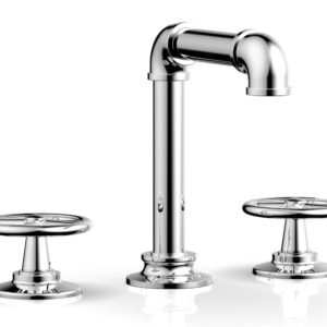 Phylrich WORKS 2 Widespread Faucet – High Spout 221-01 – Polished Chrome