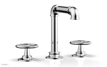 Phylrich WORKS 2 Widespread Faucet - High Spout 221-01 - Polished Chrome