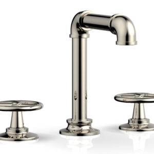 Phylrich WORKS 2 Widespread Faucet – High Spout 221-01 – Polished Nickel