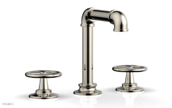 Phylrich WORKS 2 Widespread Faucet - High Spout 221-01 - Polished Nickel
