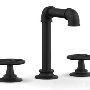 Phylrich WORKS 2 Widespread Faucet – High Spout 221-01 – Matte Black