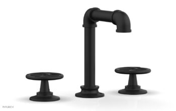 Phylrich WORKS 2 Widespread Faucet - High Spout 221-01 - Matte Black