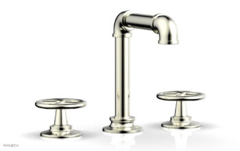 Phylrich WORKS 2 Widespread Faucet - High Spout 221-01 - Satin Nickel
