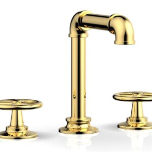 Phylrich WORKS 2 Widespread Faucet – High Spout 221-01 – Polished Gold