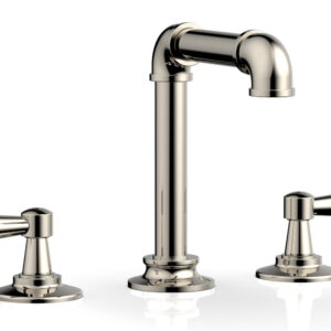 Phylrich WORKS 2 Widespread Faucet – High Spout  221-02 – Polished Nickel