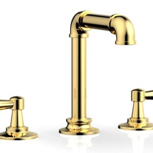 Phylrich WORKS 2 Widespread Faucet – High Spout  221-02 – Polished Gold