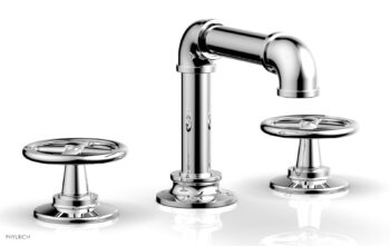 Phylrich WORKS 2 Widespread Faucet - Low Spout 221-03 - Polished Chrome