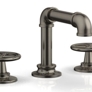 Phylrich WORKS 2 Widespread Faucet – Low Spout 221-03 – Pewter