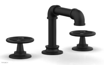 Phylrich WORKS 2 Widespread Faucet - Low Spout 221-03 - Matte Black