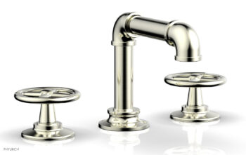Phylrich WORKS 2 Widespread Faucet - Low Spout 221-03 - Satin Nickel