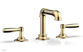 Phylrich WORKS 2 Widespread Faucet - Low Spout 221-04 - Satin Brass