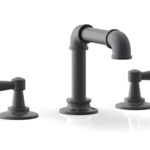 Phylrich WORKS 2 Widespread Faucet – Low Spout 221-04 – Gun Metal