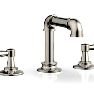 Phylrich WORKS 2 Widespread Faucet – Low Spout 221-04 – Polished Nickel