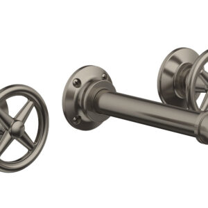 Phylrich WORKS 2 Wall Lavatory Set – Cross Handles 221-11 – Pewter