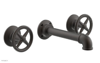 Phylrich WORKS 2 Wall Lavatory Set - Cross Handles 221-11 - Oil Rubbed Bronze