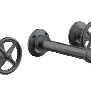 Phylrich WORKS 2 Wall Lavatory Set – Cross Handles 221-11 – Gun Metal