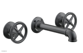Phylrich WORKS 2 Wall Lavatory Set - Cross Handles 221-11 - Gun Metal