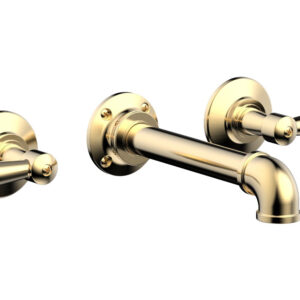 Phylrich WORKS 2 Wall Lavatory Set – Lever Handles 221-12 – Satin Brass