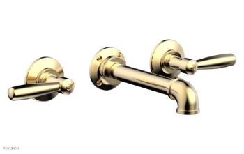 Phylrich WORKS 2 Wall Lavatory Set - Lever Handles 221-12 - Satin Brass