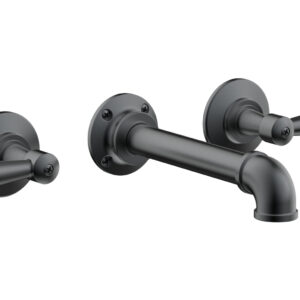 Phylrich WORKS 2 Wall Lavatory Set – Lever Handles 221-12 – Gun Metal