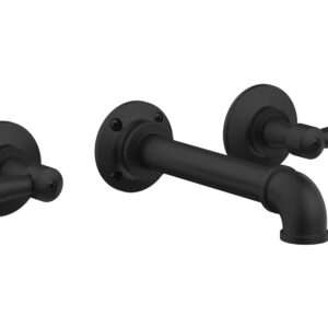 Phylrich WORKS 2 Wall Lavatory Set – Lever Handles 221-12 – Matte Black