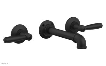 Phylrich WORKS 2 Wall Lavatory Set - Lever Handles 221-12 - Matte Black