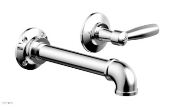 Phylrich WORKS 2 Single Handle Wall Lavatory Set - Lever Handles 221-16 - Polished Chrome